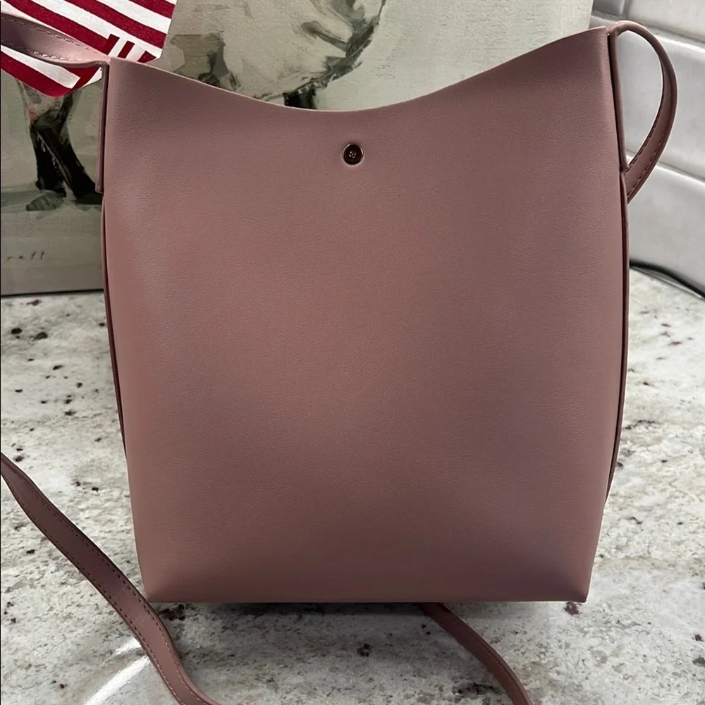 Samara Pink Crossbody Bag with Minimalist Design- Vegan Leather